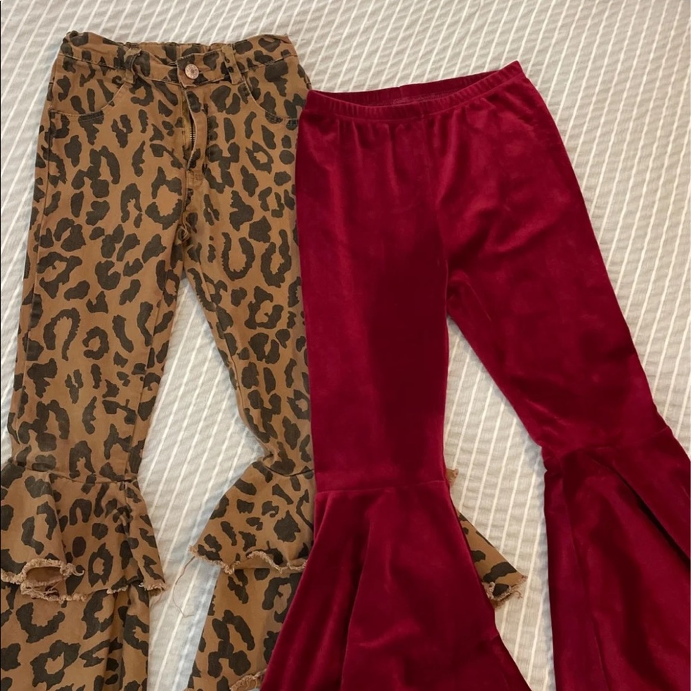 2 pair girls size 7-8 Bell bottoms